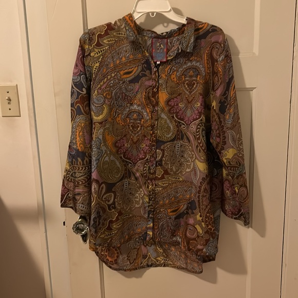 Johnny Was silk tunic - Picture 1 of 6